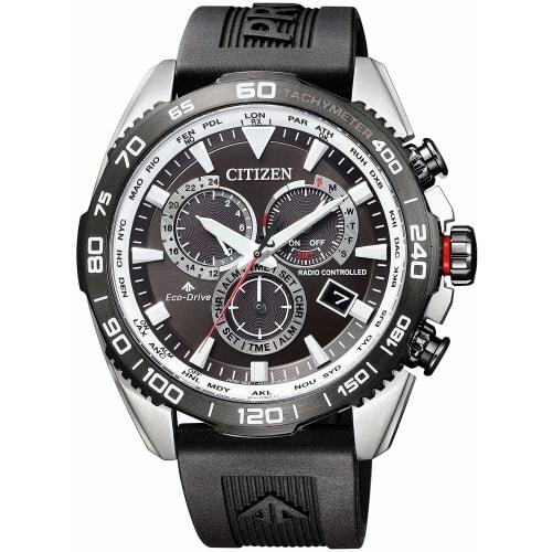 Citizen Promaster CB5036-10X LAND Series Eco-Drive Radio-Controlled Watch, Direct Flight, Men's, Black