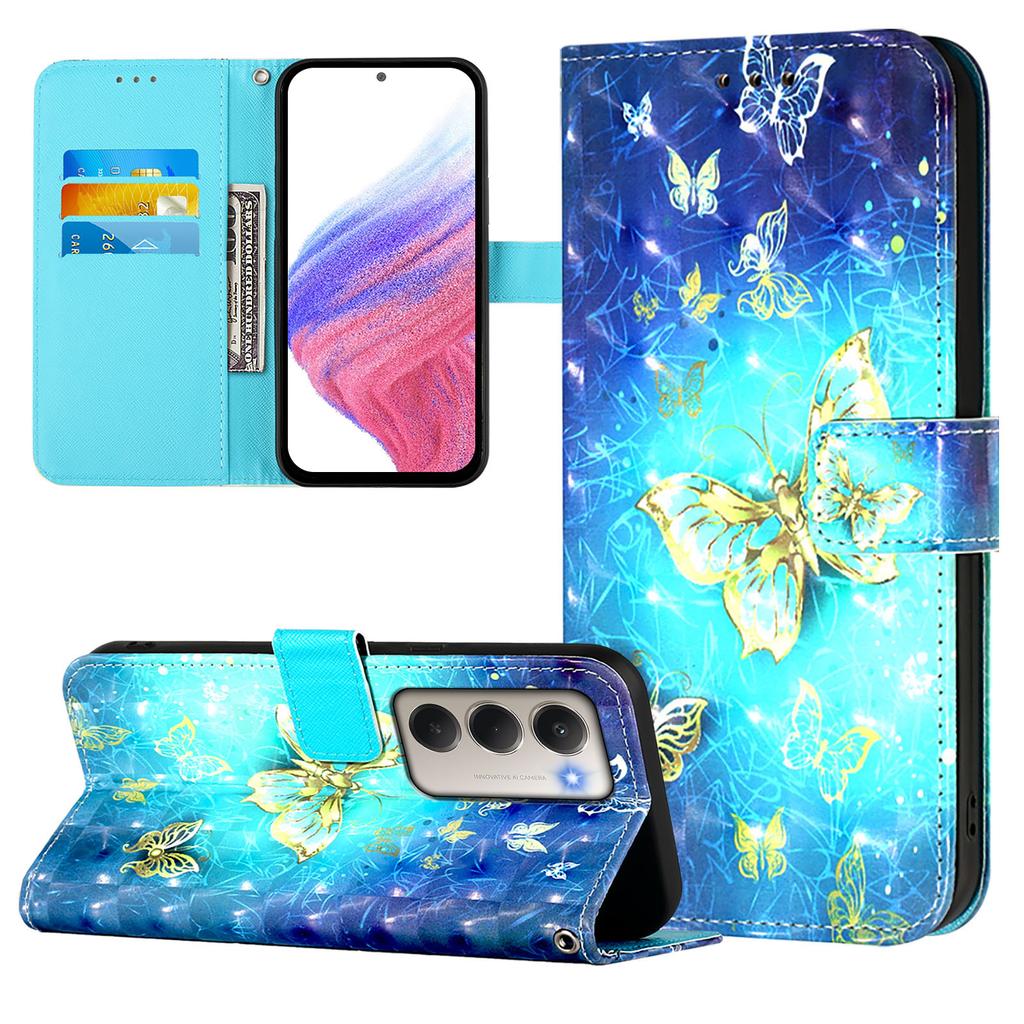 For Xiaomi Redmi 15 5G Leather Case Pattern Printing Wallet Stand Mobile Cover with Strap