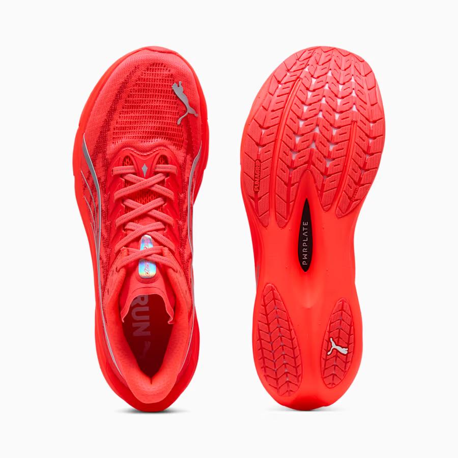 312123-19 Puma Deviate Nitro 4 "Ultra Red/PUMA Silver" (Men's)