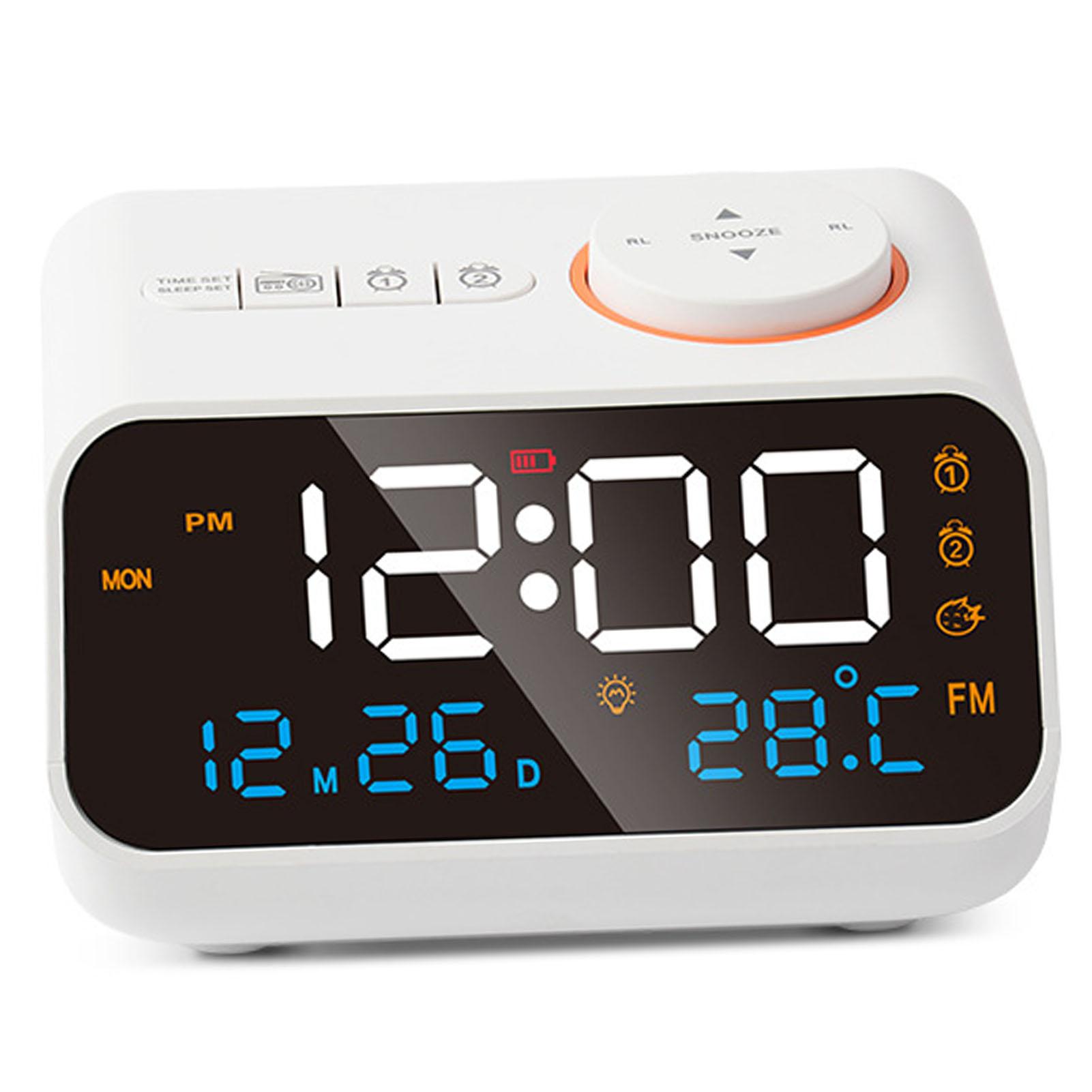 

Alarm Clock Radio Multifunctional LED Music Timing Rechargeable FM Radio Alarm Clock for Home
