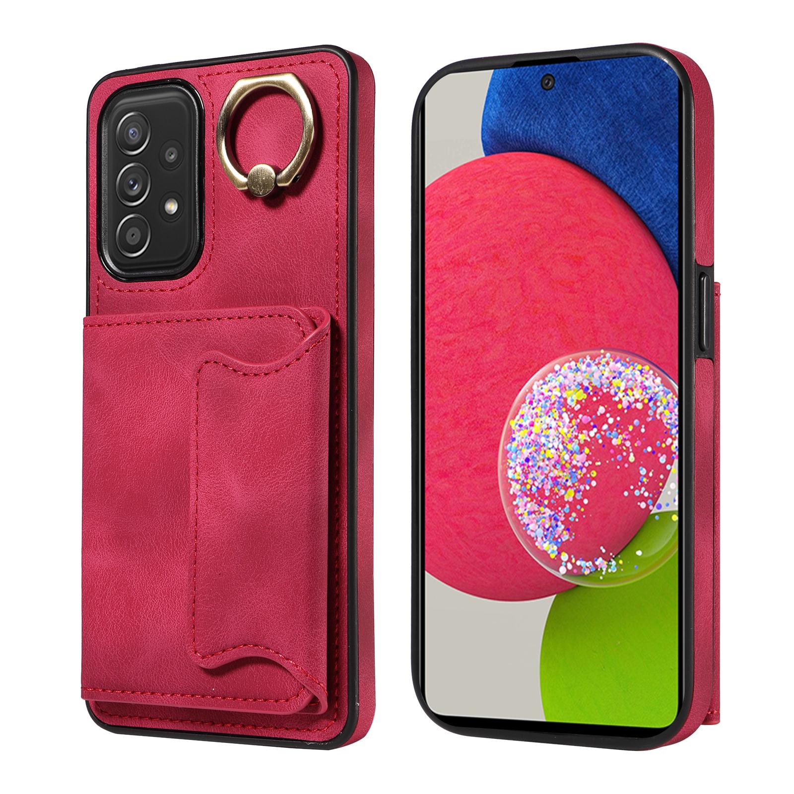 

Для Samsung Galaxy A52 (4G),A52 5G,A52s 5G Кольцо Кронштейн Держатель Карты Слоты Крышка Чехол Для Телефона Samsung Galaxy A52s 5G красный