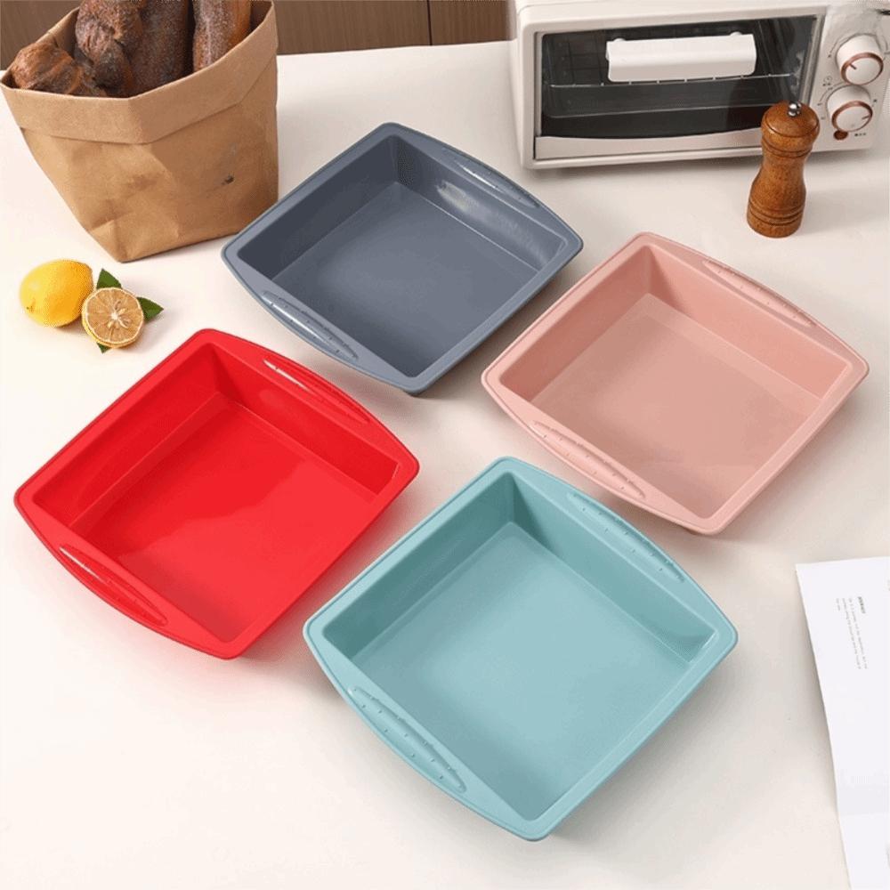 2PCS Flexible Cake Baking Pan Anti-Slip Handle Dessert Baking Mold Bread Mold  Kitchen