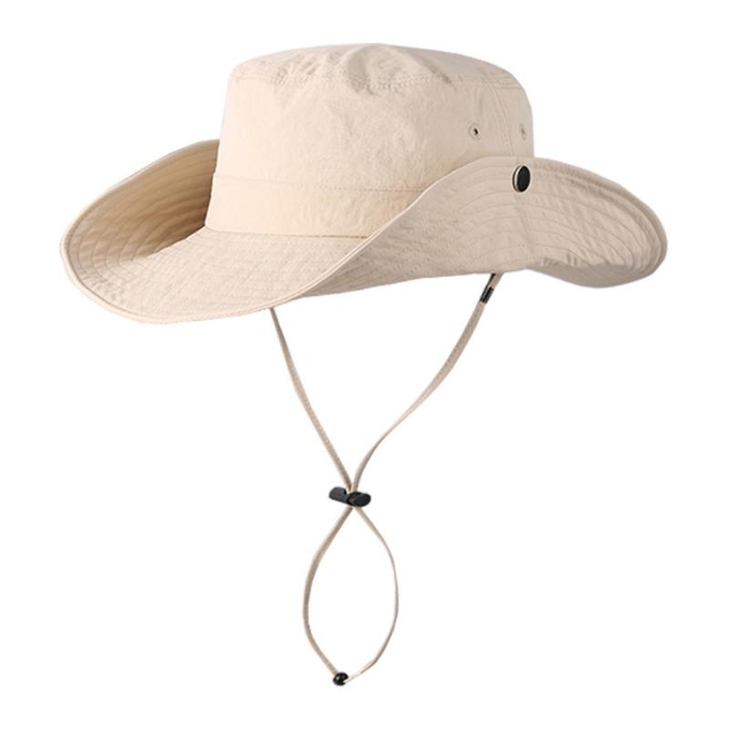 Mountaineering sun hat men's summer breathable sun protection hat women's outdoor sun hat large brim UV protection fisherman hat