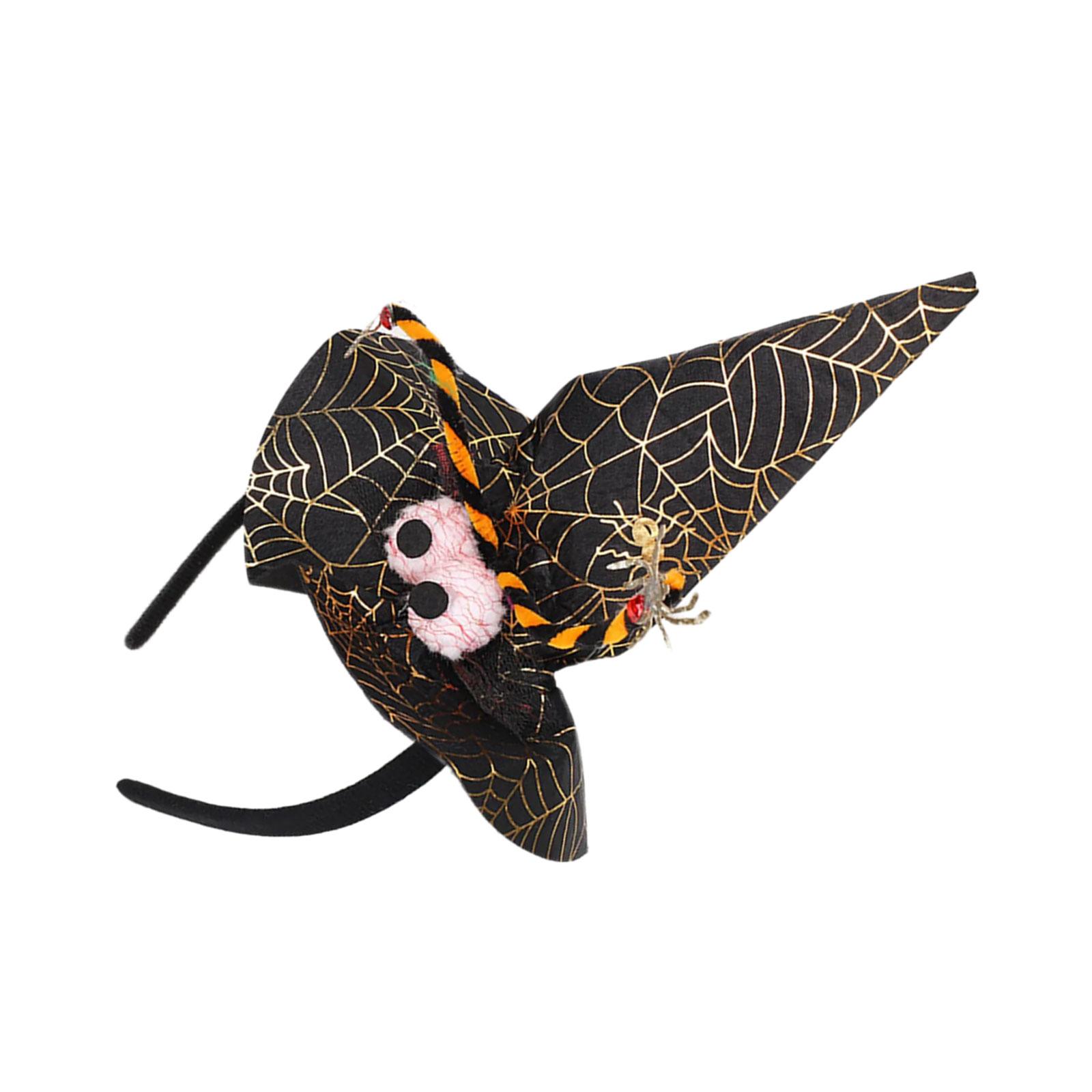 

Witch Hat Hairhoop for Halloween Party Spiderwebs Wizard Caps Headband Costume Accessories Hairband Masquerades Supply