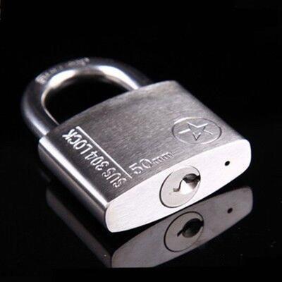Weatherproof Gate Padlock Padlocks Gym Lock Door Gate 304 Stainless Steel Padlock  Garage