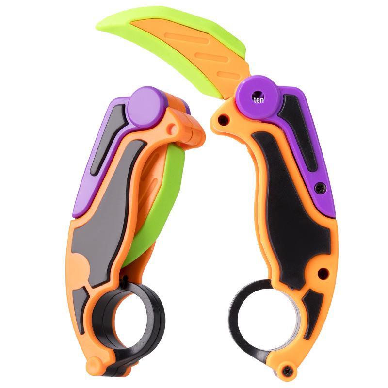 Luminous Folding Gravity Claw Knife 4.0: 3D Printed Retractable Radish Decompression Toy