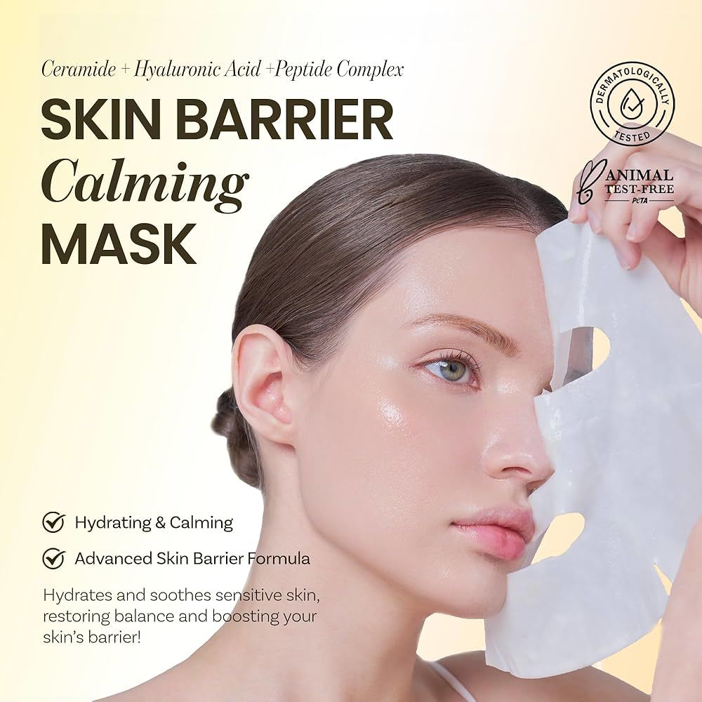 ongredients Skin Barrier Calming Mask Sheet 5ea Set (+1ea) / Vegan, Moisturizing, Korean Cosmetics, Kbeauty