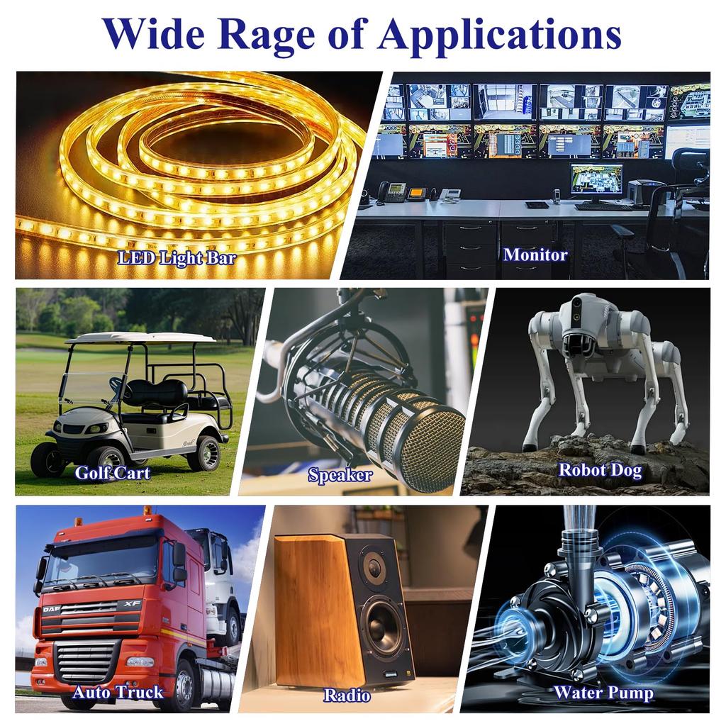 MZHOU 72W DC Aufwärtswandler auf 24V 3A - mit Solarmodul, Track Audio, Marineausrüstung Montage Treiber-Kit