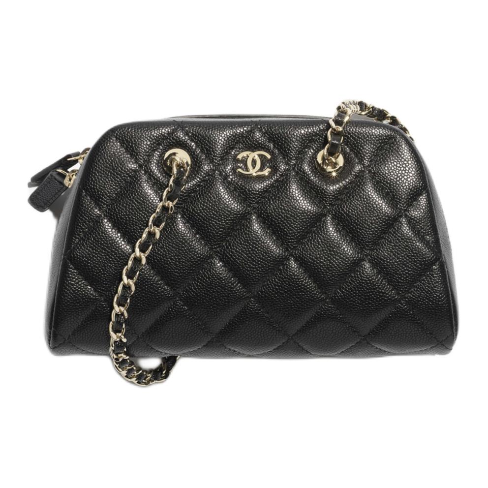 

Chanel 26P Золота Бирка Логотип CC Ромбова Прошивка Блискуча Текстурована Теляча Шкіра Ланцюжок Золотистого Тона Жіноча Сумка на Плече Чорна Gift Set(Basic Set+Box+Shopping Bag) чорний