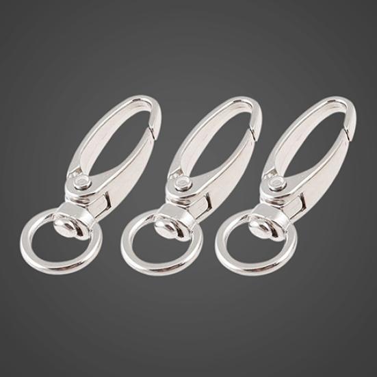 9 stk Silver Tone D Swivel Trigger Kroker Sink Legering Nøkkelring Hummer låser