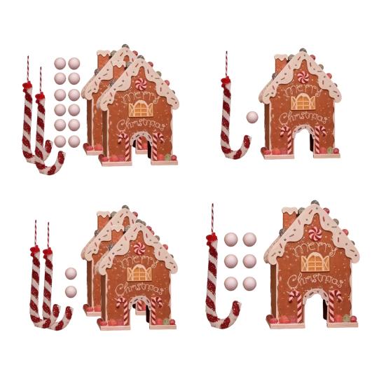 Lebkuchen Golfspiel Set Holz Kunststoff Indoor Miniatur Putting Kurs Festliche Familienaktivität für Weihnachtsfeiern & Ferienspaß