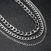 2024 New Long Stainless Steel Chain Necklace for Women Men On The Neck Hip Hop Jewelry Accessories Choker Valentine's Day