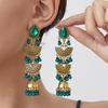 Bohemian Vintage Tassel Earrings for Women , Titanium Alloy Ear Studs , Ethnic Style Drop Earrings