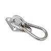Hanging Mount Hardware Kit with Stainless Steel Pad Eye Plate and Snap Hook Set, 2 Pack 4-Hole Base for Wall Use