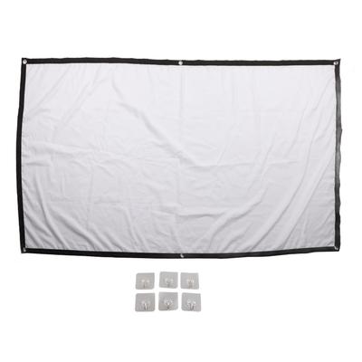 Projector Screen 72 Inch HD Wrinkle Free Foldable Portable Projection Movie Screen with Hook for Home Conference