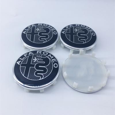 KUBEL1 4pcs 60MM 10pin GTAM Newblsck Car Emblems Wheel Center Covers Hub Cap Stickers for Giulia Giulietta Mito 159 166 147