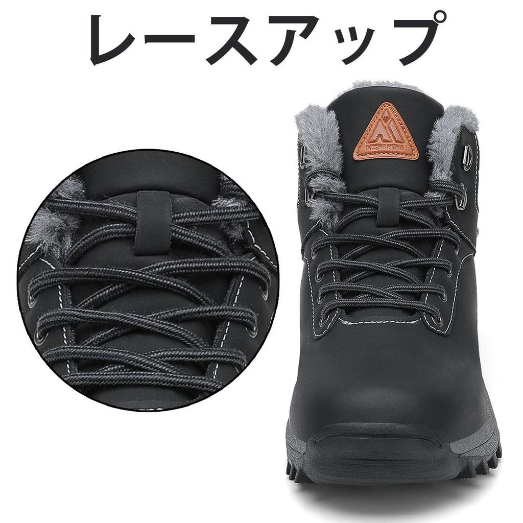 Mishansha and Winter Snow Boa Thick for and Size Black Men's Women's Boots, Waterproof, Warm, Lining, Non-Slip, Sole, Lightweight, Hiking, Trekking,