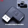 8K 60Hz Displayport DP 1.4 Kabeladapter 90 Grad 4K 144Hz Display Port Stecker auf Mini Displayport PC Computer Buchse Konverter