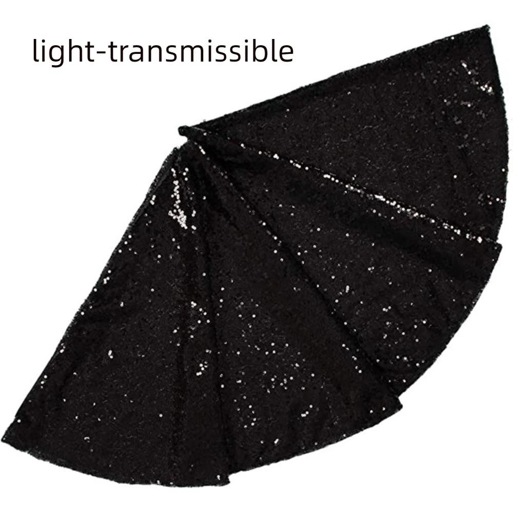 60/90/120cm Sequins Christmas Tree Skirts Glitter Xmas Tree Foot Cover Christmas Tree Mat Birthday
