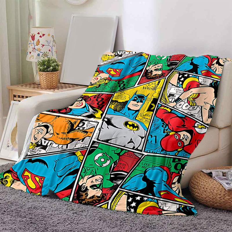 1pc Heroes Chibi Marvel Soft Throw Blanket Flannel All Season Light Weight Living Room/Bedroom Warm Blanket. M731063
