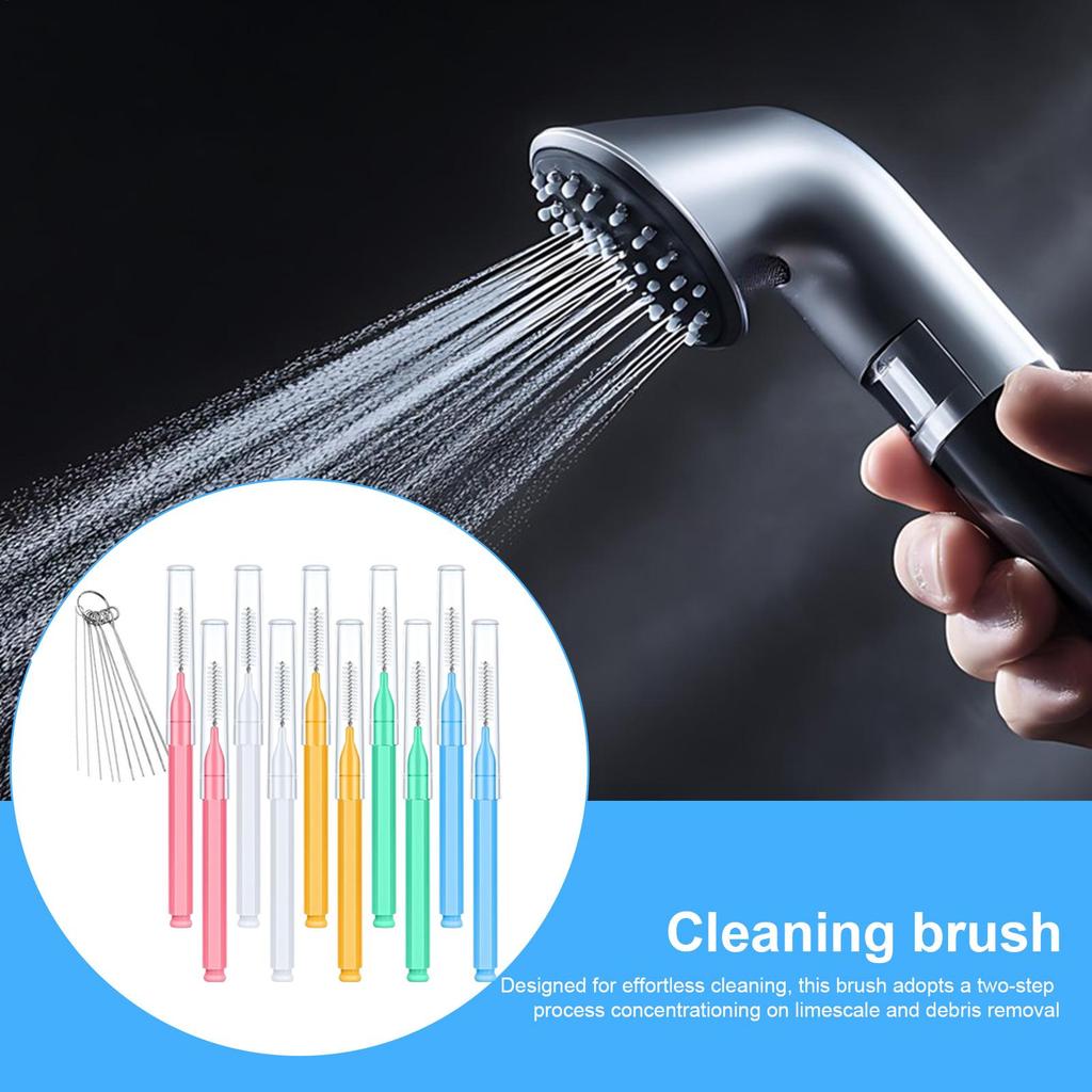 Shower Head Brush 10 Pieces Shower Head Cleaning Brushes Small Hole Stain Remover For Bathroom Aerators Household Kitchen Renter