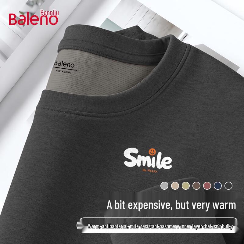 Baleno Men's Thermal Silk-Blend Long Sleeve Crew Neck Tee