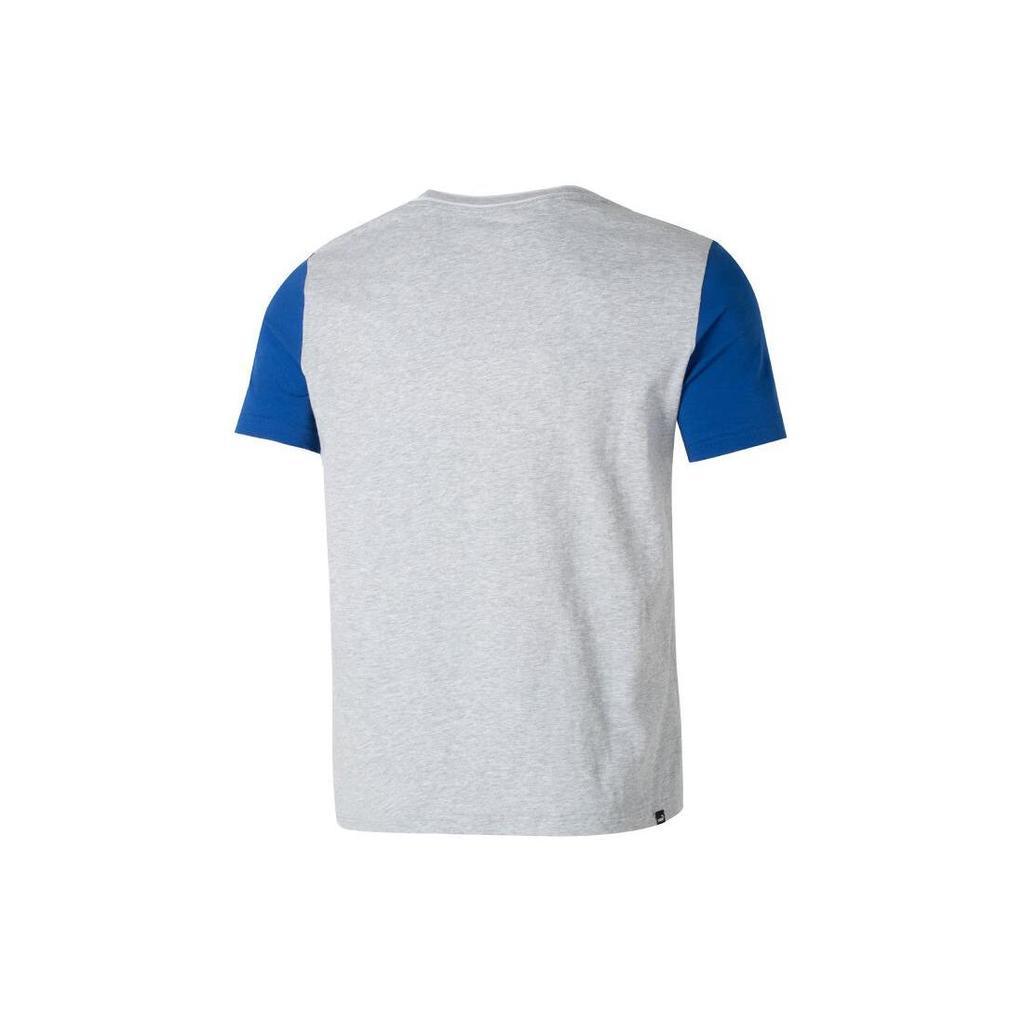 Puma Letter Logo Print Spliced Casual Breathable Round Neck Short Sleeve T-Shirt Men Tops Gray 682184-04