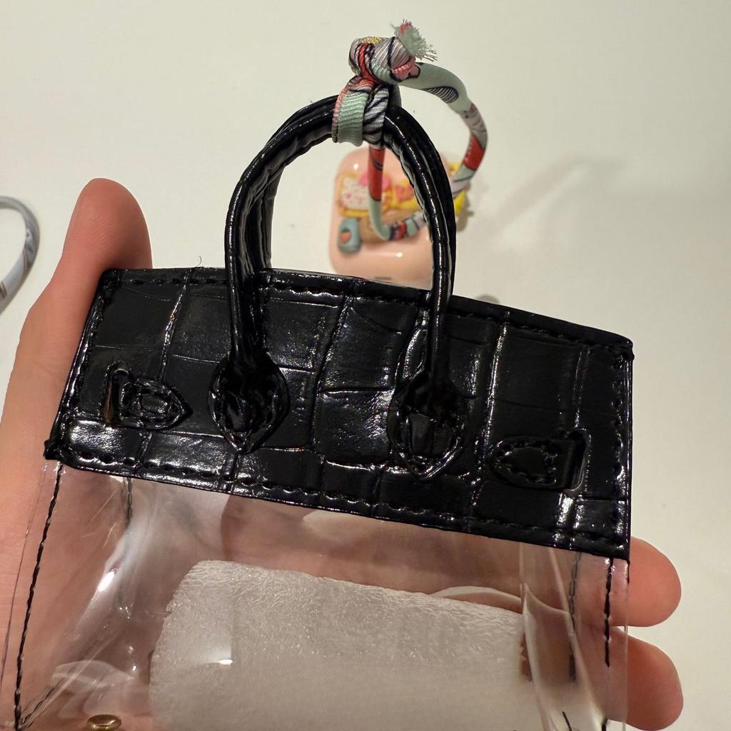 Internet-Prominente Damen Auto Schlüssel Tasche Mini Transparente Tasche Anhänger Exquisit Hochwertige Kopfhörer Tasche Roter Umschlag Auto Anhänger
