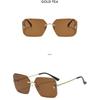 Women's Sunglasses, Men's and Women's Fashion Square Rimless Sunglasses, Large Frame Sunglasses