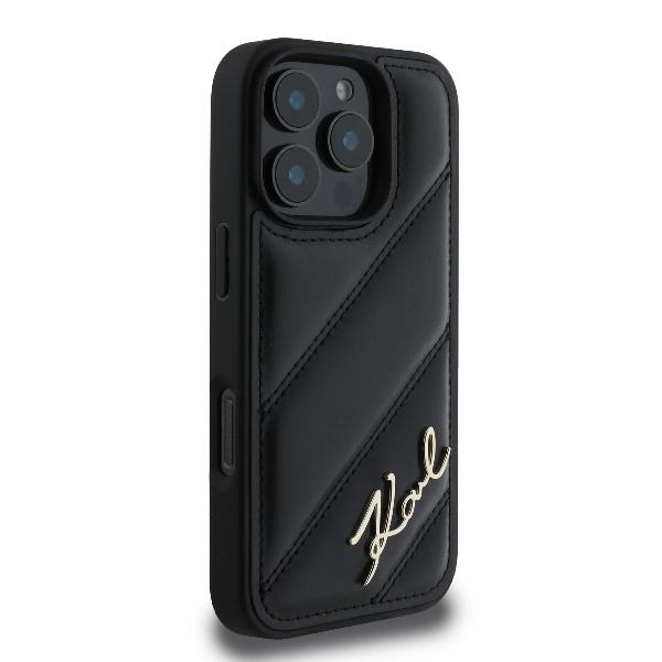 Karl Lagerfeld Klhcp16Xpqdsmgk Iphone16 Pro Max 6.9 Czarny/Black Hardcase Quilted Signature