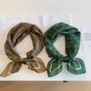 Retro Black Rose Cotton Silk Square Scarf for Women - Lightweight Summer Layering Neck Scarf