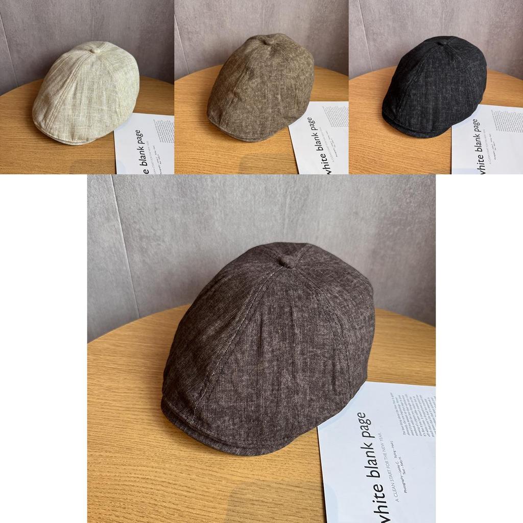 Cotton Linen Flat Cap For Women With Sun Protection And Breathability For Spring Summer Wear