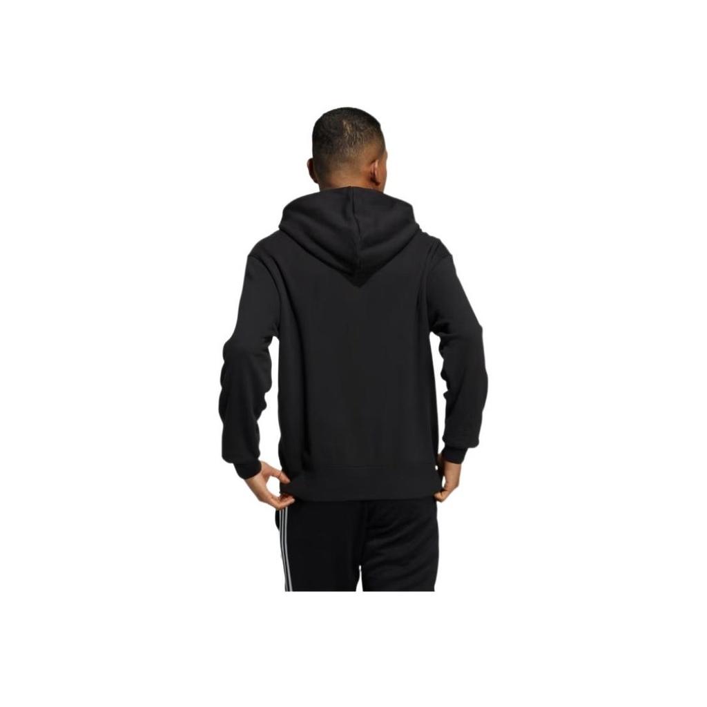 Adidas Originals Trefoil Kangaroo Pocket Print Hoodie Unisex Hoodies Black HL4100