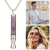 Anxiety Breathing Necklace for Adults Stainless steel Stress Relief Meditation Necklaces Yoga Ritual Female Jewelry