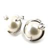 Les Trésors De Lily [B9444] - Silver Earrings 'Douceur' White Silver Mother-of-pearl (rhodium-plated) - 8 Mm