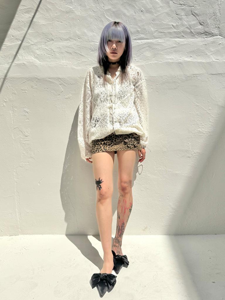 Seutillesseodi Leopard Flower Skirt