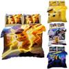 Pikachu Bedding Set For Kids Soft And Durable Duvet Cover And Pillowcase