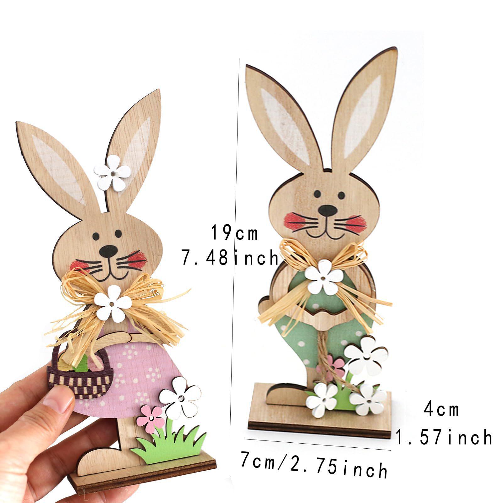 

Nordic Easter Bunny 3D Wooden Desktop Ornament