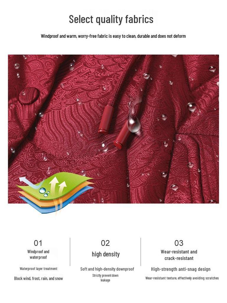 Modern Chinese-Style Hooded Down Jacket for Women: Winter 2025 Trend for Middle-Aged and Elderly