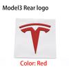 QSGMX1 3D For Tesla Logo ABS TESLA  Model 3 Mode Y Car Front Hood Logo Cover Emblem Sticker Styling Auto Body Rear Trunk Badge