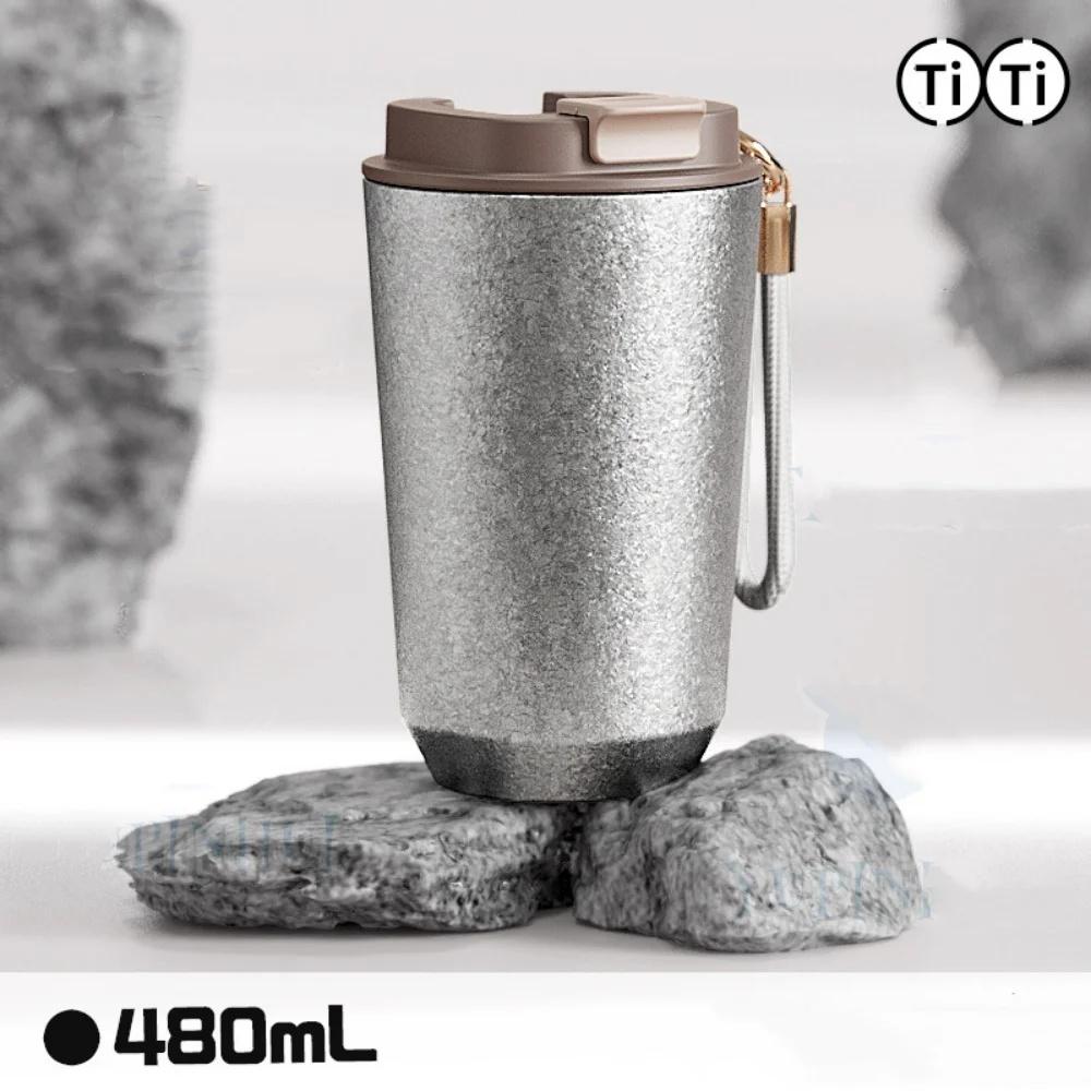 Thermal Insulated Coffee Travel Mug with Lid Leakproof Titanium Liner Tumbler for Hot And Cold Drinks