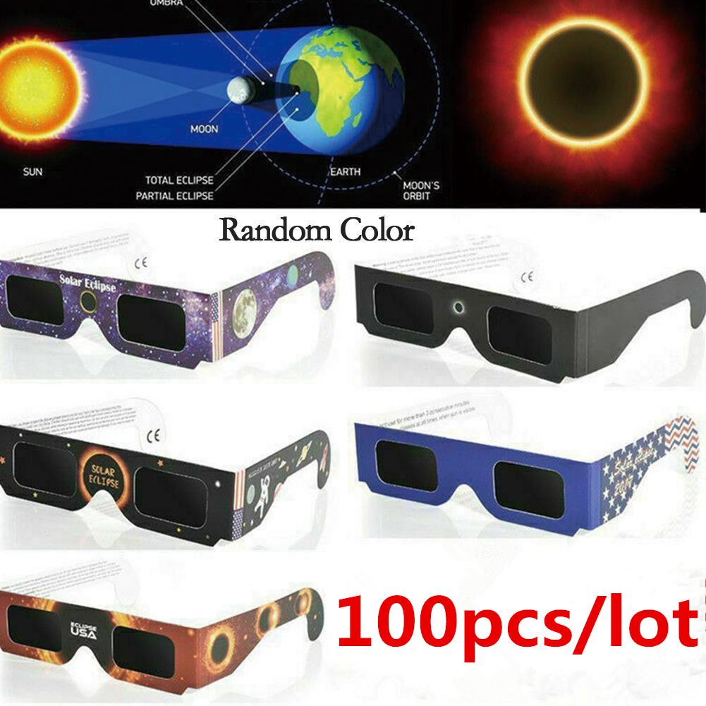100PCS/lot Solar Eclipse Glasses 2024 Safe