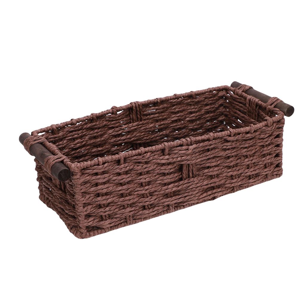 Aufbewahrungskorb aus Papierseil Handgeflochten Dekorativer Aufbewahrungskorb Toilettentank-Aufsatz Papierkorb für Regale Arbeitsplatte