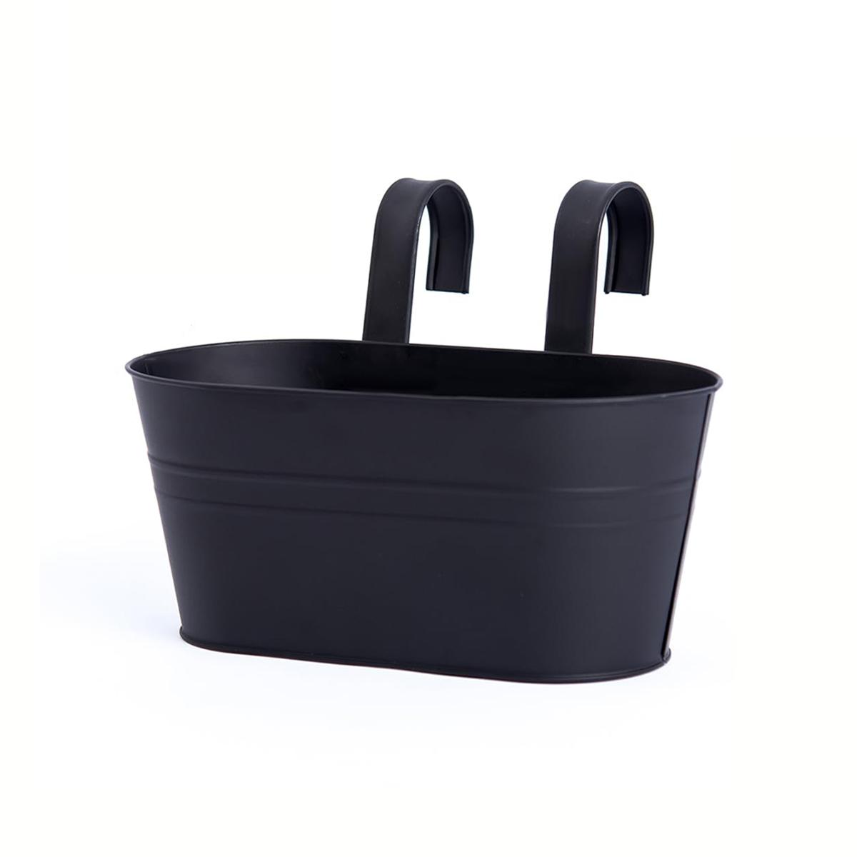 

Металлические подвесные, балконные перила, для перил, кашпо с дренажными отверстиями, для террасы, сада, дома, цветочные горшки чёрный