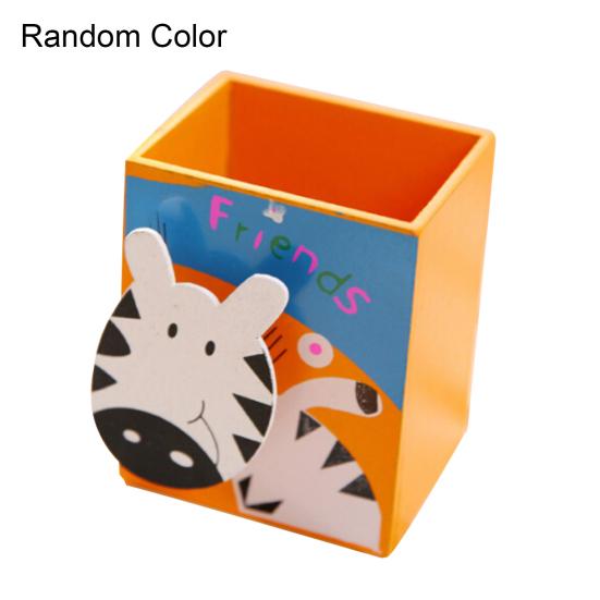 

Мода Детский Мультяшный Свинья Животное Узор Деревянный Контейнер для Ручек Подставка для Карандашей