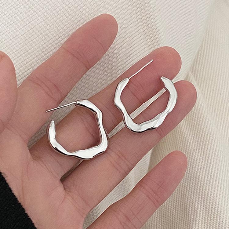 Rugged Boundary Stud Earrings Niche Design Premium Earrings Women's Circle Earrings Circle Cold Wind Earrings