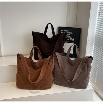 Schultertasche mit großem Fassungsvermögen, Damen-Mode für Herbst und Winter, neue Wildleder-Tragetasche, klassische Pendlertasche