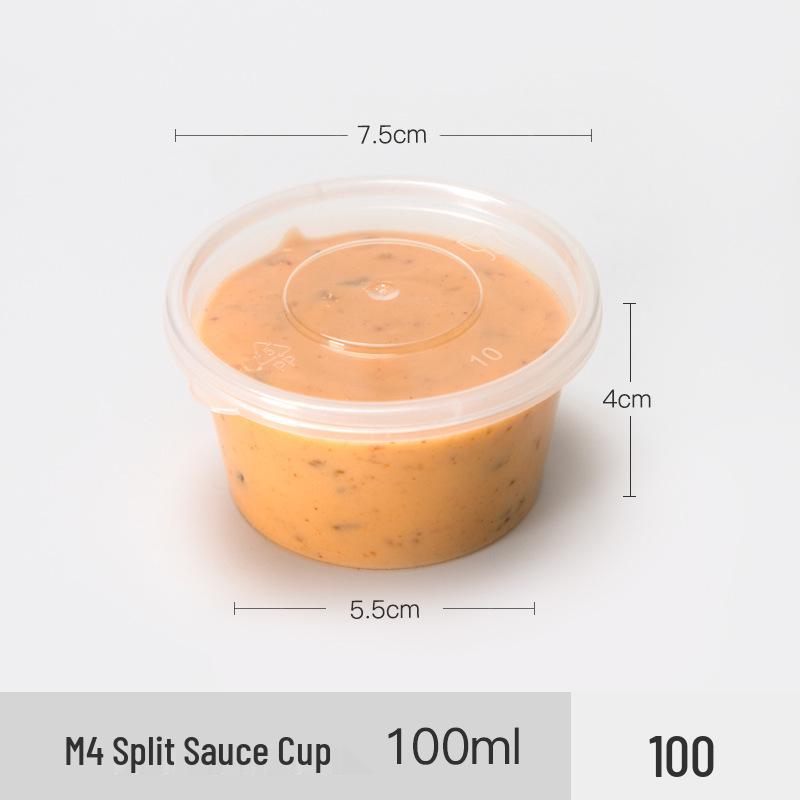 Petunia 100-Pack Disposable Plastic Sauce Cups for Seasoning and Fresh-Keeping