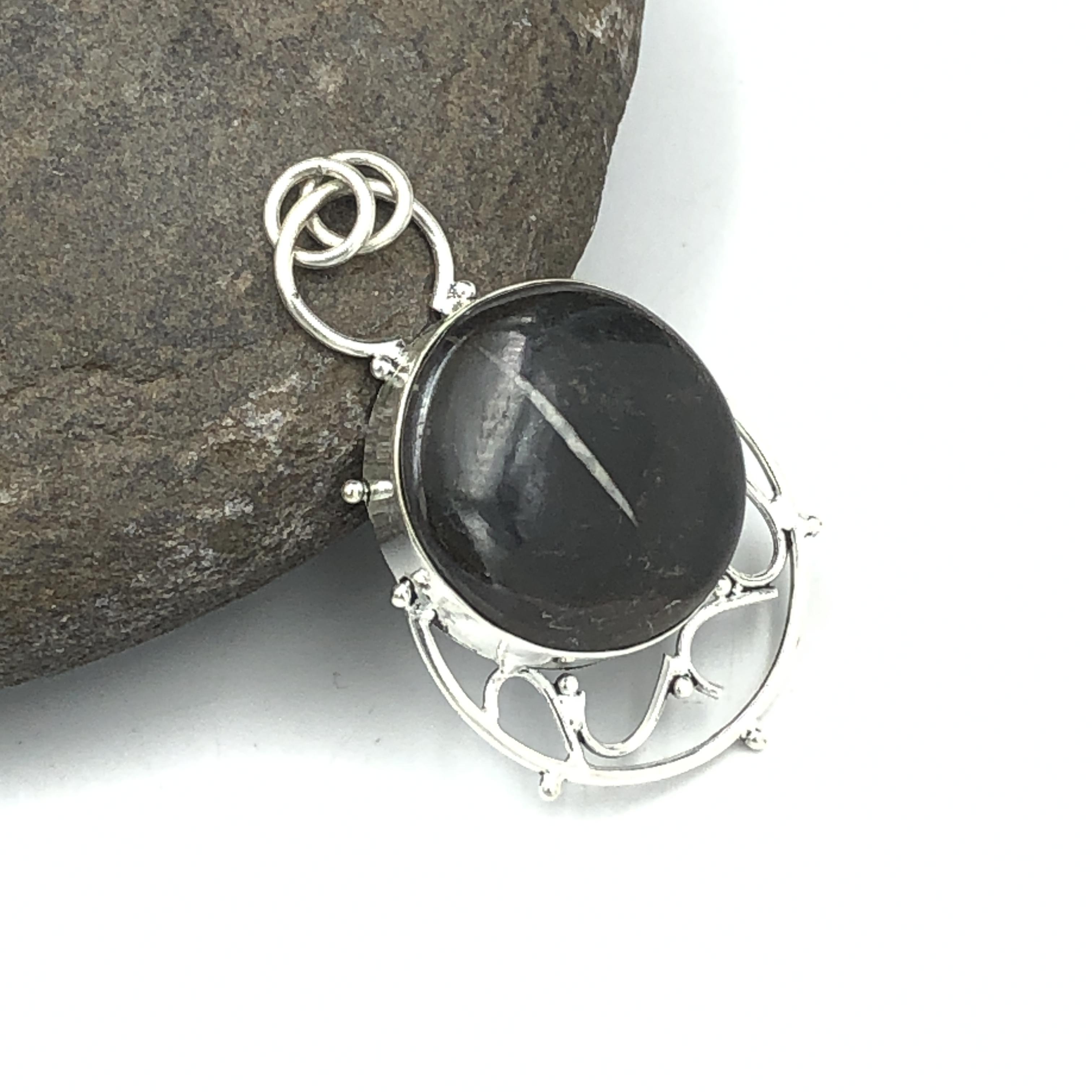 

Natural Mud Crack Fossil Gemstone 925 Sterling Silver Jewelry Pendant 1.84 AJP-150