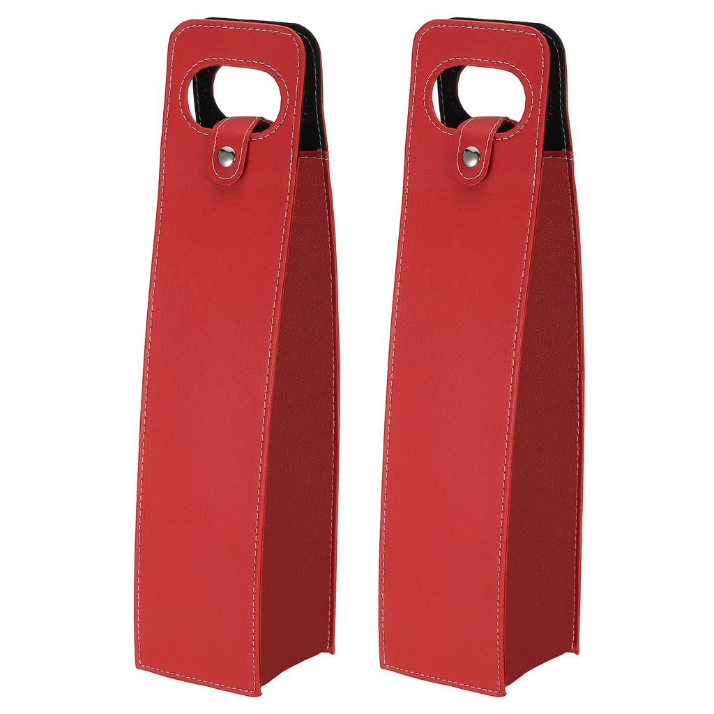 1/2pcs Wine Gift Bag Wine Bag Reusable Leather Wine Tote Carrier Wine Bottles Portable Champagne Gift Bags for Party Wedding